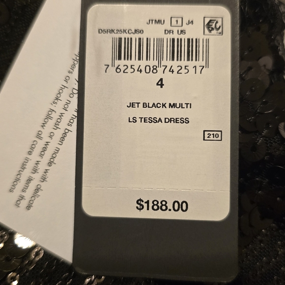 GUESS Tessa Long Sleeve Sequin Cut Out Dress Size 4 - Picture 9 of 10